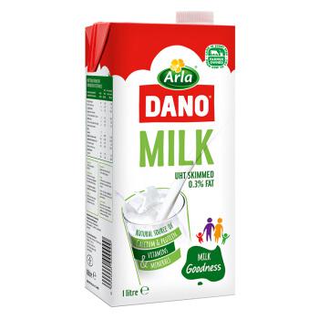 arla dano UHT 阿拉丹 脱脂纯牛奶 0.3g脂肪 1L*12盒 *3件