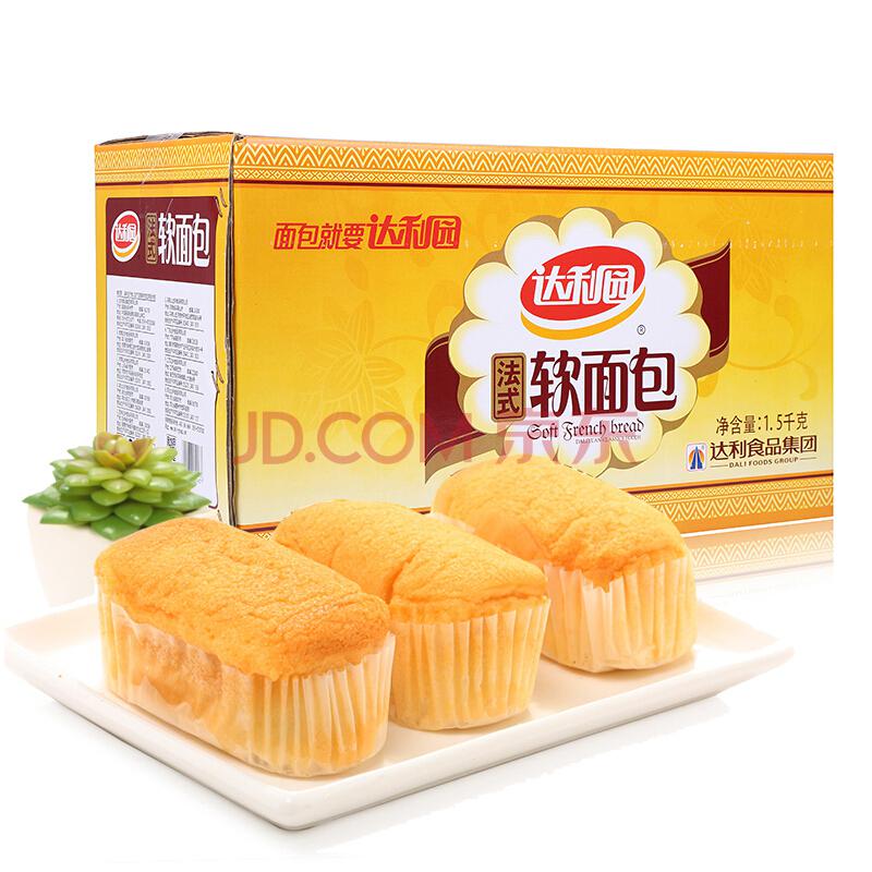 【京东超市】达利园软面包香奶味 营养早餐零食饼干蛋糕 1.5kg