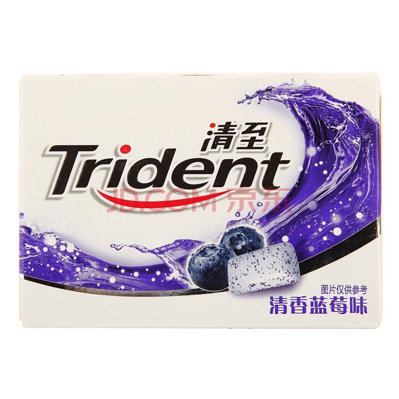 清至（Trident）无糖口香糖清香蓝莓27克约20粒（新老包装交替发货）手慢无