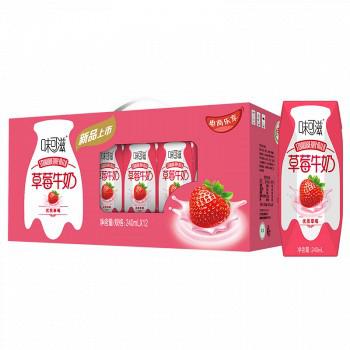 伊利 味可滋草莓牛奶240ml*12盒*4件