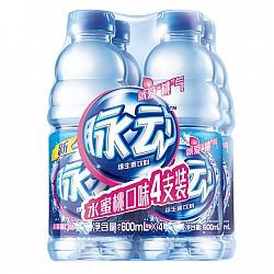 【京东超市】脉动（Mizone）维生素饮料 水蜜桃味 600ml*4瓶 连包