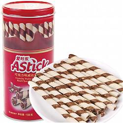 【京东超市】印度尼西亚进口 爱时乐（Astick）巧克力味威化卷心酥（注心威化饼干）150g