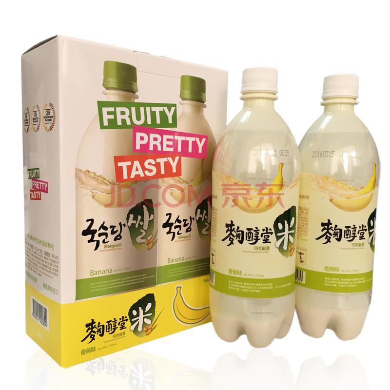 麴醇堂（KOOKSOONDANG）米酒 韩国进口玛克丽米酒（香蕉味）750ml*2瓶 连包 *3件100.8元（合33.6元/件）