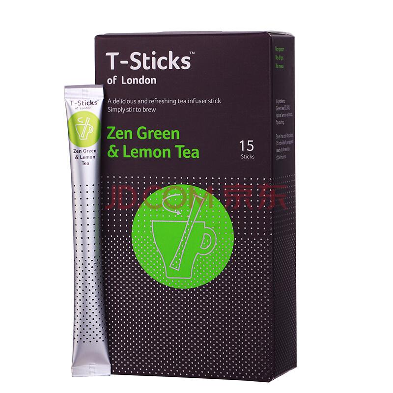绨斯珂（T-Sticks）比利时进口 柠檬味绿茶茶棒 15支装9.9元