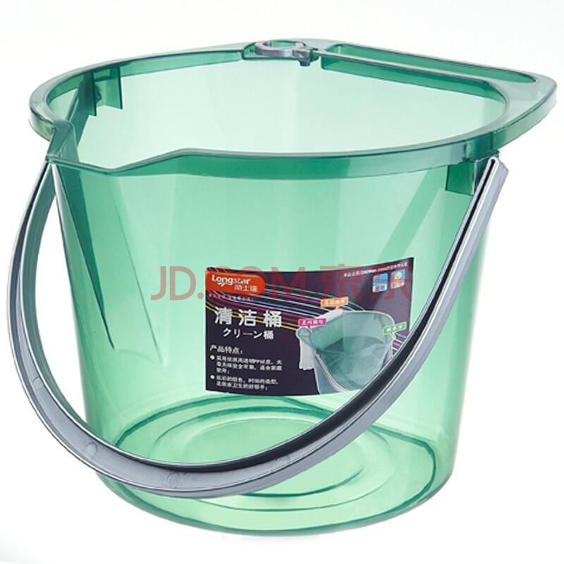 龙士达（LONGSTAR）加厚塑料水桶 大容量10L洗脚桶 L-1297绿色 *4件69.36元（合17.34元/件）