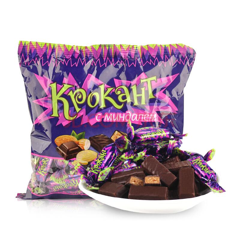 俄罗斯进口 KDV巧克力味夹心糖500g（代可可脂）紫皮糖喜糖kpokaht21元