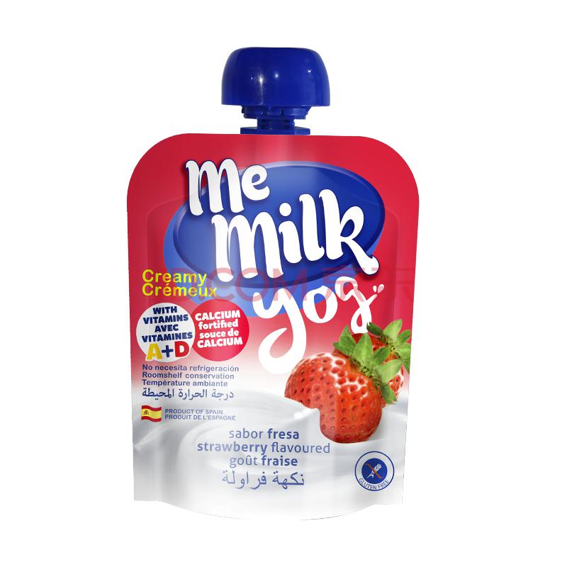 美妙可(me milk) 草莓味常温酸奶90g 西班牙进口婴幼儿吸吸乐 *13件128元（合9.85元/件）