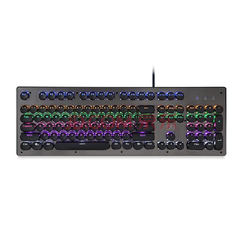 新盟（Technology）X9104键机械键盘游戏无冲电脑有线游戏键盘吃鸡黑色-茶轴（朋克版）129元