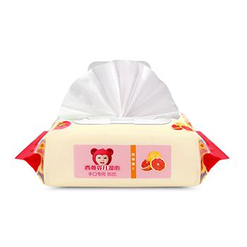 漂亮宝贝 西柚手口湿巾含VC的湿巾100抽带盖*10包