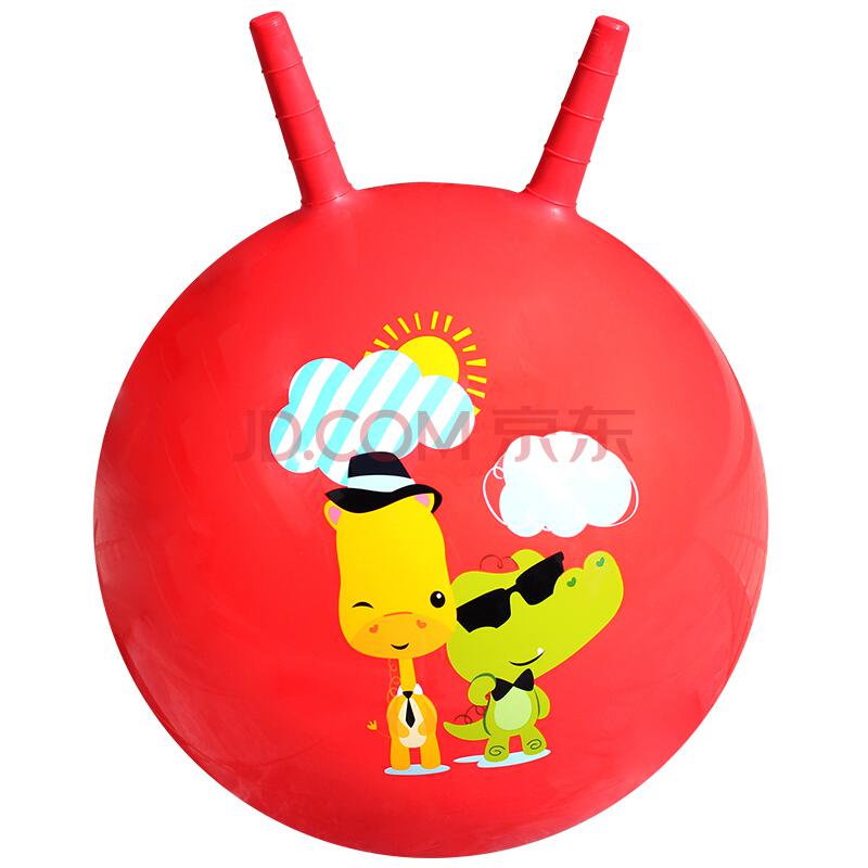 费雪（Fisher Price）玩具 儿童玩具球 宝宝跳跳球羊角球45cm（红色 赠充气脚泵）F0701H4 *3件84元（合28元/件）