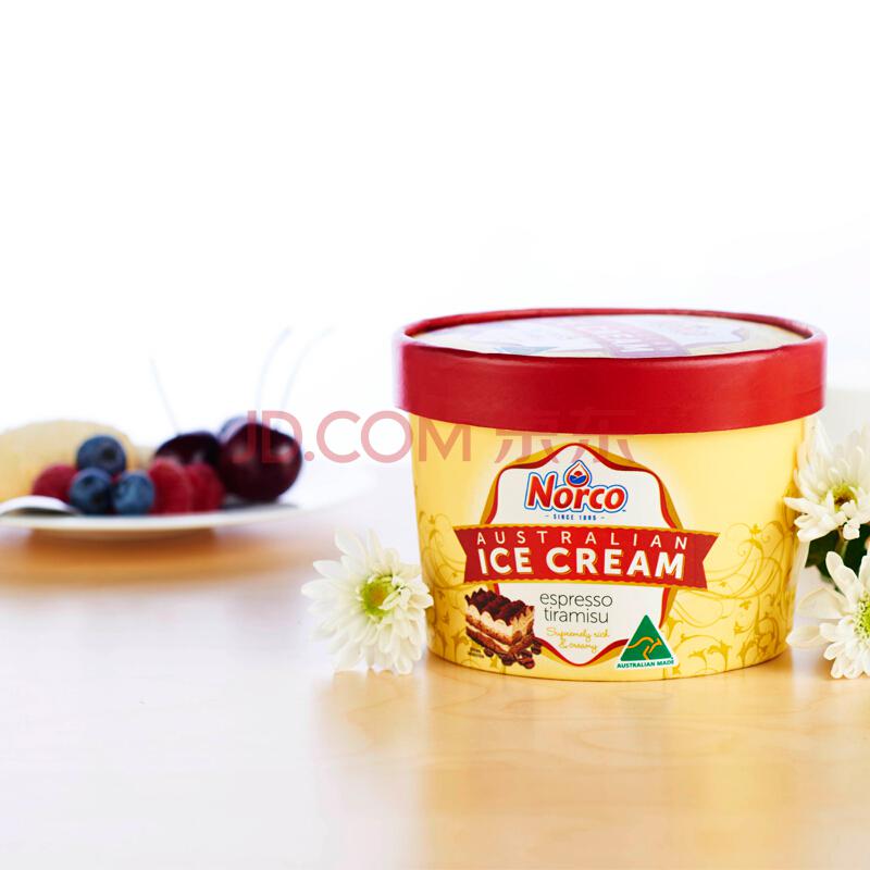 诺可(Norco) 澳洲冰淇淋 浓咖啡提拉米苏风味 1杯500ml装 *8件166元（合20.75元/件）
