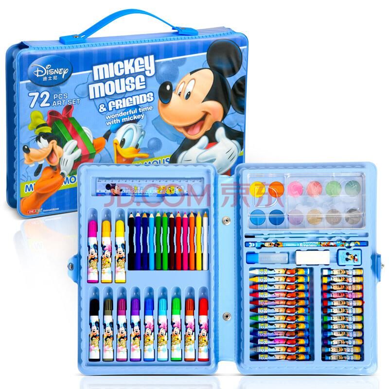 迪士尼（Disney）12色水彩笔/彩铅 24色蜡笔 72件文具套装/蓝色DM6901-5 *3件121.8元（合40.6元/件）