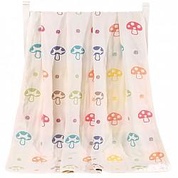 【京东超市】象宝宝（elepbaby）婴儿毯子 6层加厚多功能七彩蘑菇纱布盖毯115X120CM