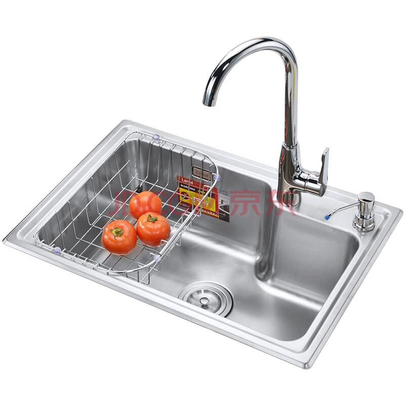 莱尔诗丹（larsd）LR6343厨房304不锈钢水槽单槽套餐 厨房洗菜池洗菜盆洗碗池509元