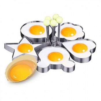 力彩 不锈钢创意煎蛋模具5种款式套装