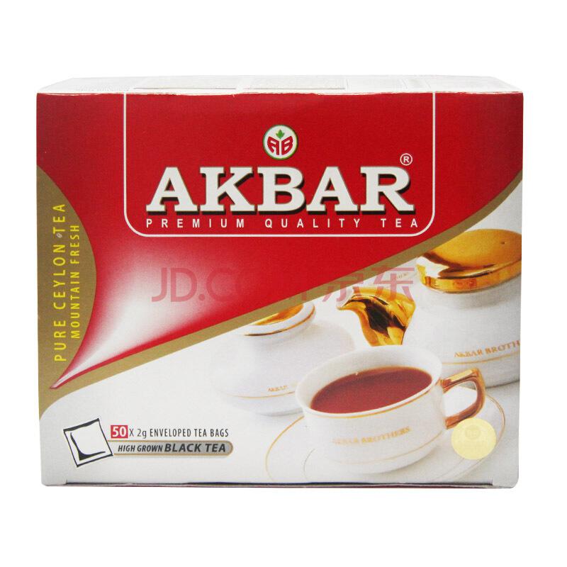 斯里兰卡进口 阿客巴（AKBAR）高山锡兰红茶 2g*50 斯里兰卡进口 *5件49元（合9.8元/件）