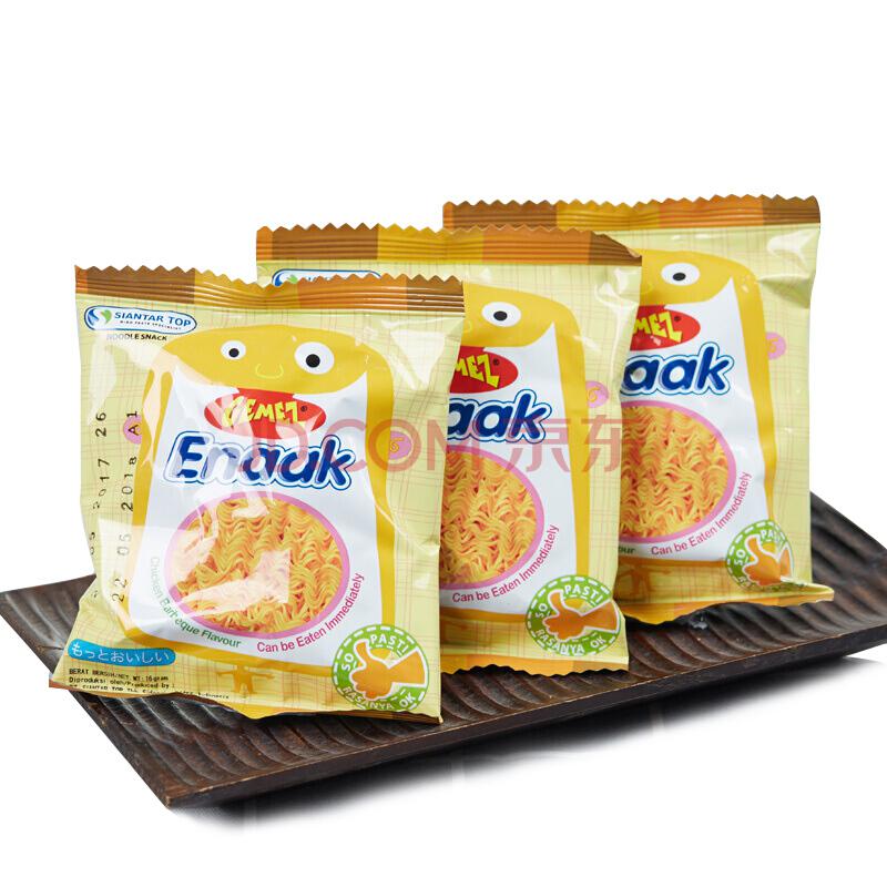 印尼进口（GEMEZ Enaak）小鸡干脆面 方便面 干吃面休闲零食烧烤鸡肉味 16g*30 *4件99.6元（合24.9元/件）