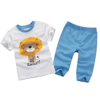 Minizone 儿童夏季短袖T恤七分裤套装1-5岁