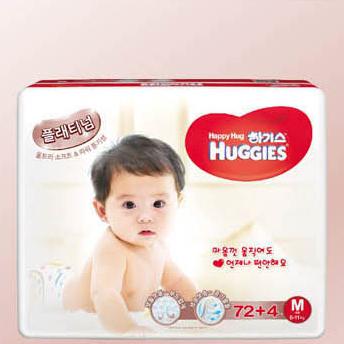 HUGGIES 好奇 铂金装 婴儿纸尿裤 M号 76片 韩国版 *5件