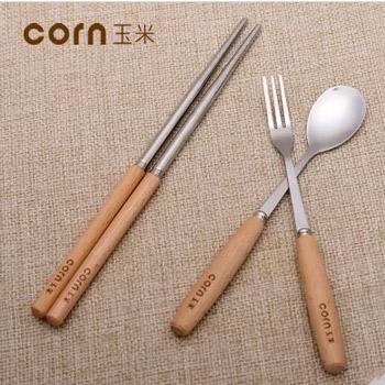 玉米 儿童筷子餐具套装