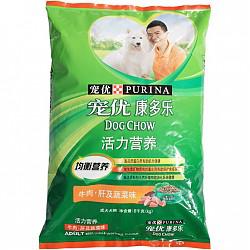 康多乐（DogChow） 宠优宠物狗粮 活力营养成犬牛肉肝及蔬菜味8kg