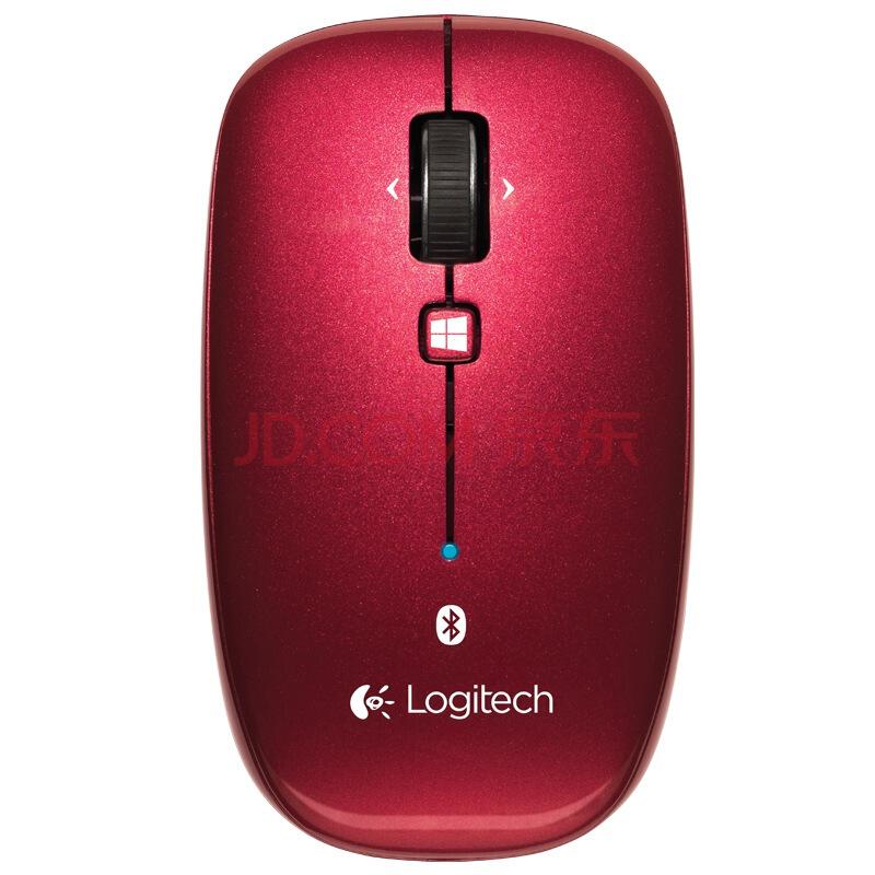 罗技（Logitech） M557 多平台连接蓝牙无线鼠标（红）