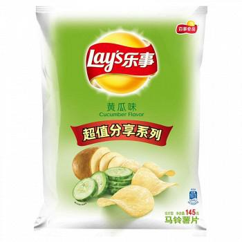 【京东超市】乐事（Lay’s）薯片 休闲零食 黄瓜味 145g（新老包装随机发货） *9件
