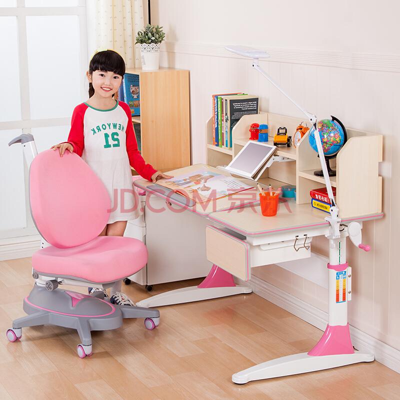 心家宜 儿童学习桌椅套装 118CM 公主粉104-215 +凑单品
