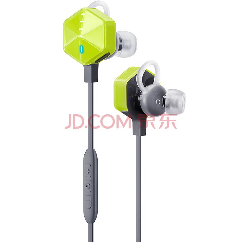 FIILCarat入耳式蓝牙运动耳机霓虹绿语音搜歌智能计步IP65防水佩戴舒适不易掉299元