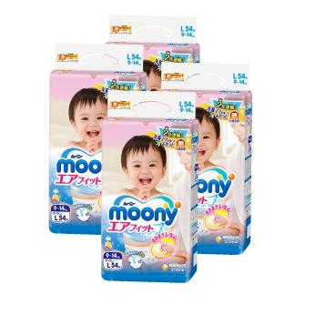 moony 尤妮佳 L 54片/包 4包装 纸尿裤/尿不湿 包装随机