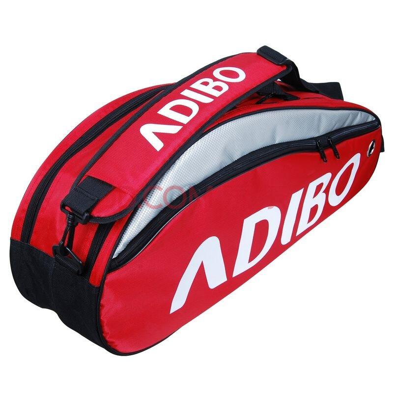 ADIBO艾迪宝羽毛球包B611六支装历史最低，有红色、蓝色二款可选