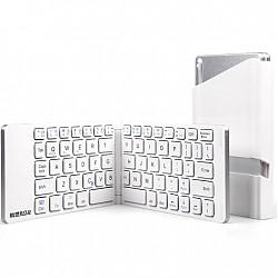 航世（B.O.W）HB022A 折叠无线蓝牙键盘 平板手机电脑通用办公小键盘 白色