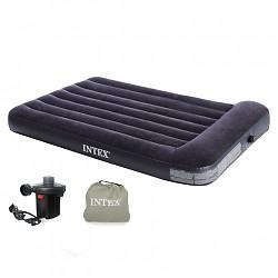 INTEX 内置枕头充气床 露营气垫床 折叠床双人137*191*30