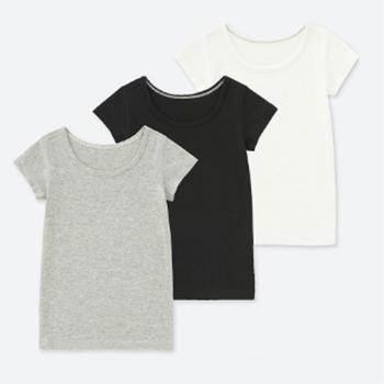 春上新：UNIQLO优衣库 婴儿全棉罗纹短袖T恤3件装