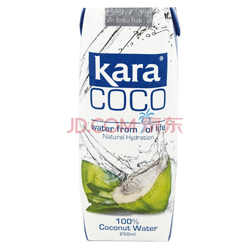【京东超市】印尼进口 佳乐 kara 椰子水 250ml 椰汁 *12件