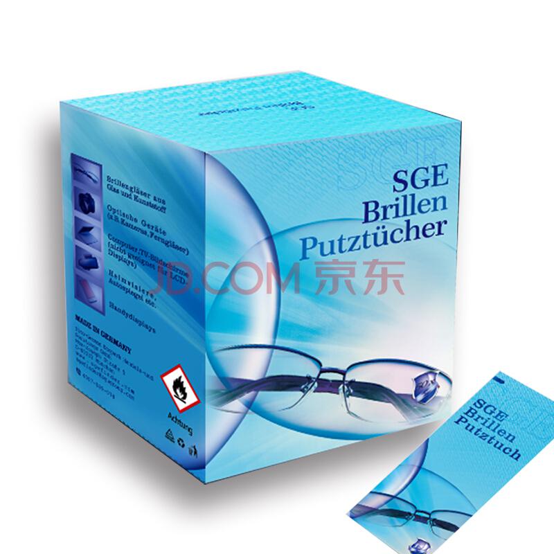 可茵慈SGE 德国进口一次性眼镜清洁纸 镜头布屏幕湿巾速干50片装 *3件62.79元（合20.93元/件）