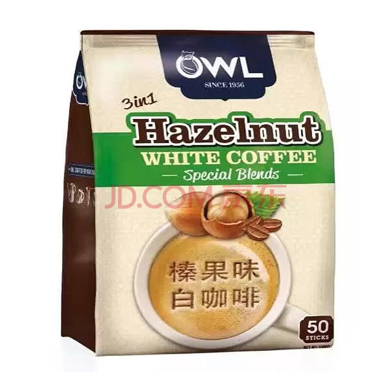 越南进口OWL猫头鹰拉白咖啡榛果20克*50条量贩装1KG（韩国款）49元