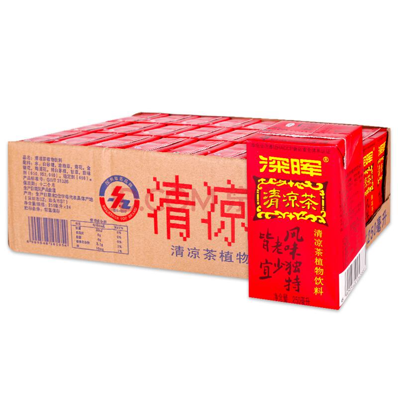 限华东、西北：深晖 清凉茶 植物饮料 250毫升*24盒16.9元
