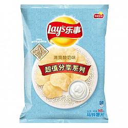 Lay's 乐事 薯片 清爽酸奶味 145g原价10.9元，可用满99-50