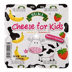 SUKI 多美鲜 草莓味/香蕉味 儿童奶酪 340g29.9元，可149-30