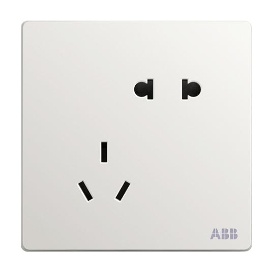 ABB 轩致系列 AF205 五孔插座电源套装  8只装