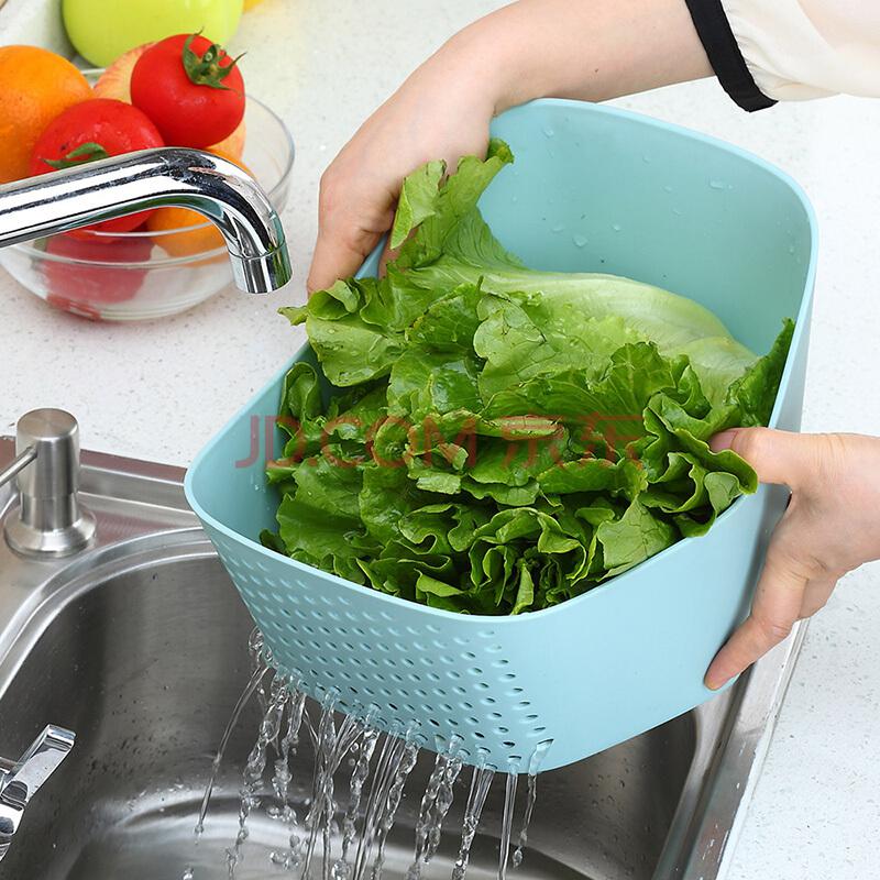 美厨（maxcook）洗菜盆沥水篮 创意多用滤水盆水果篮洗菜篮 MCPJ464 *10件209元（合20.9元/件）
