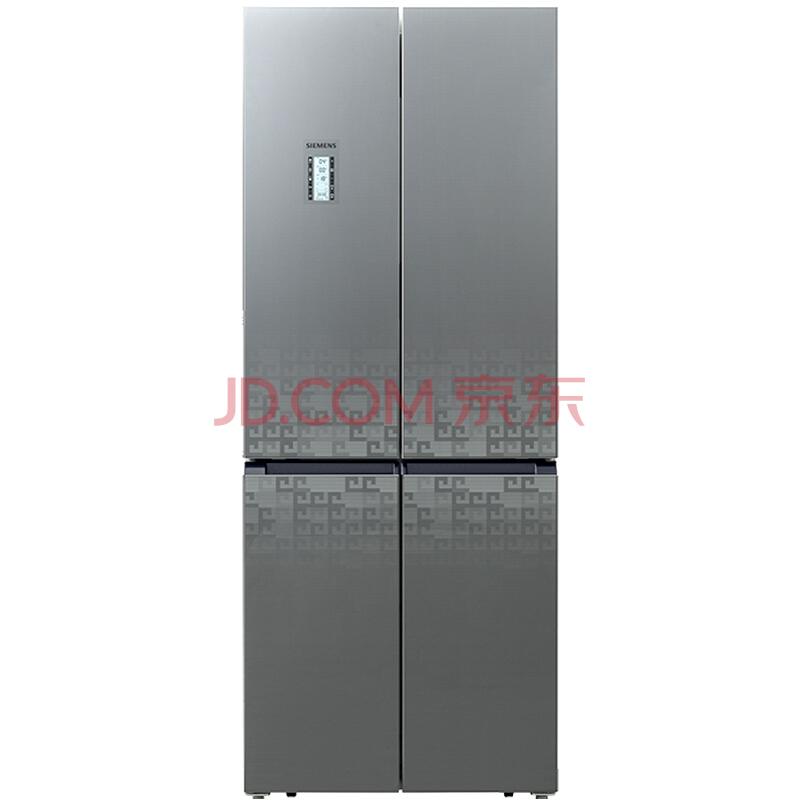 西门子(SIEMENS)452升变频混冷十字对开门多门冰箱零度保鲜玻璃面板（珍珠灰）BCD-452W(KM46FS95TI)8999元