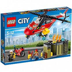 【京东超市】乐高 （LEGO） City 城市系列 5岁-12岁 消防直升机组合 60108 积木 玩具