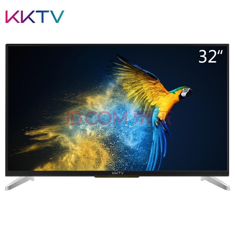KKTVK3232英寸12核智能高清WiFi网络平板液晶电视机（黑色+银色）998元
