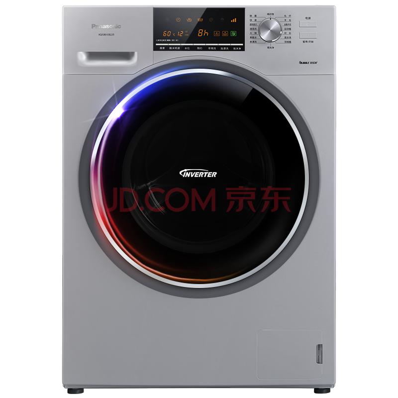 松下（Panasonic） 变频滚筒洗衣机 全自动 8公斤容量 XQG80-E8S2T 亮光银2998元