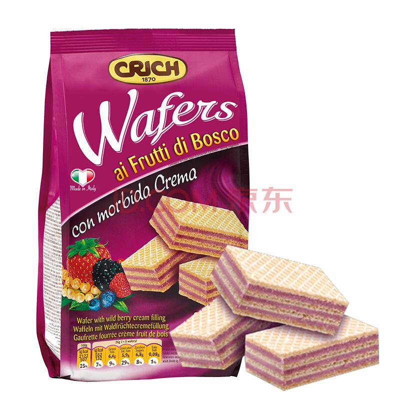 可意奇（CRICH）250g 可意奇野莓果味奶油威化饼干 意大利进口 *10件99元（合9.9元/件）