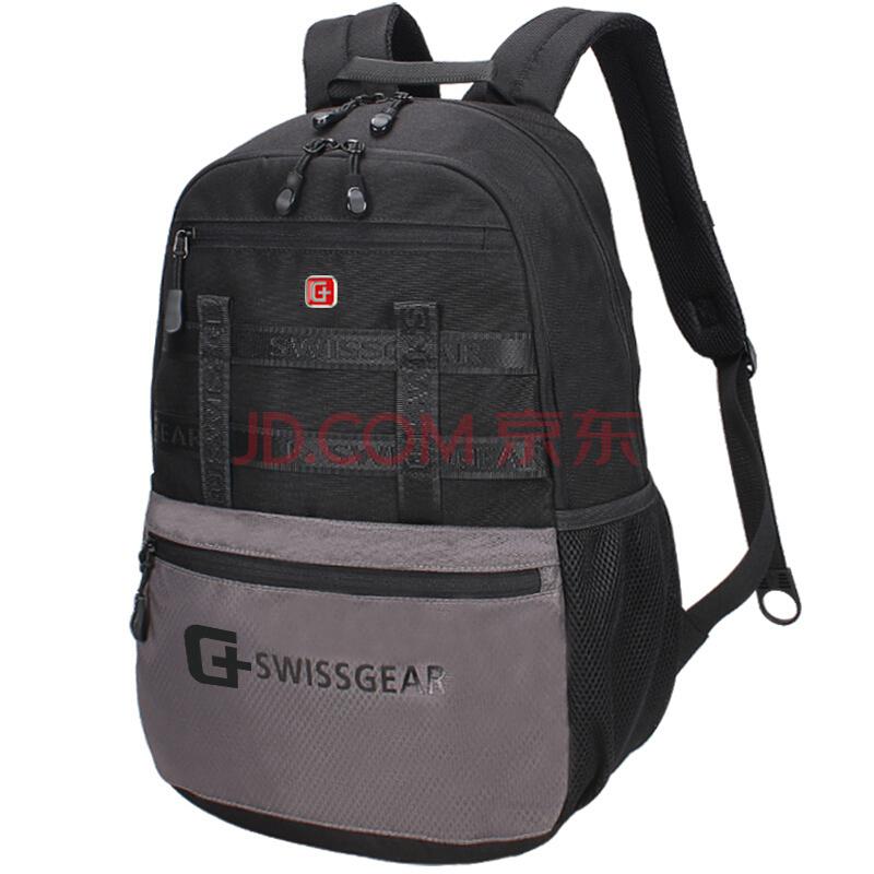 SWISSGEAR电脑包14.6英寸商务笔记本电脑背包男时尚休闲双肩包学生书包SA-9922黑色193.05元（合64.35元/件）
