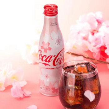 日本进口 樱花可口可乐纪念版铝瓶250毫升/瓶8瓶装