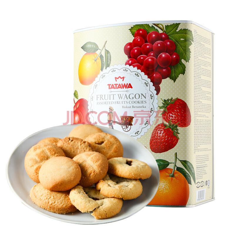 TATAWA综合水果味曲奇饼干 600g/罐 *3件64.2元（合21.4元/件）